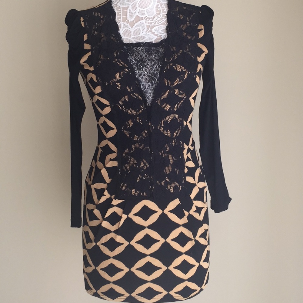 Peppe Peluso  sexy dress lace mini  tight pattern